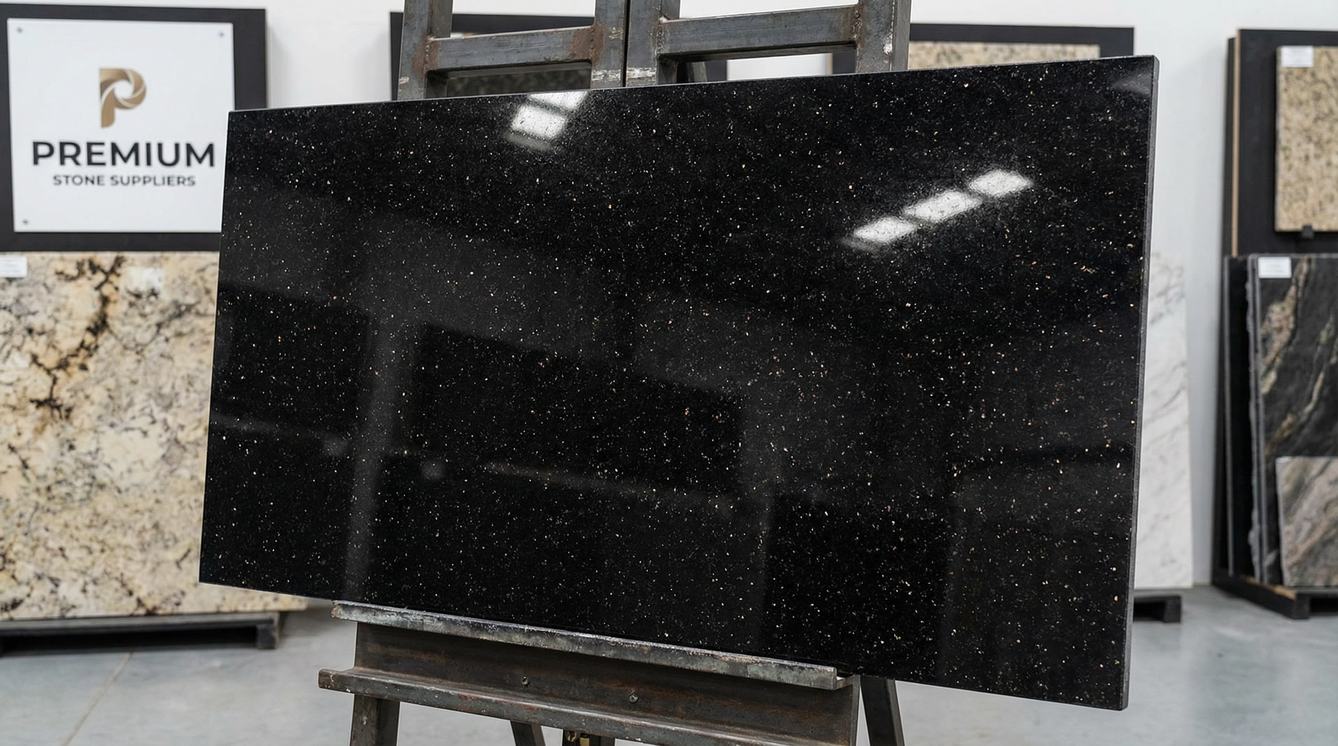 BM-005 black galaxy granite slabs