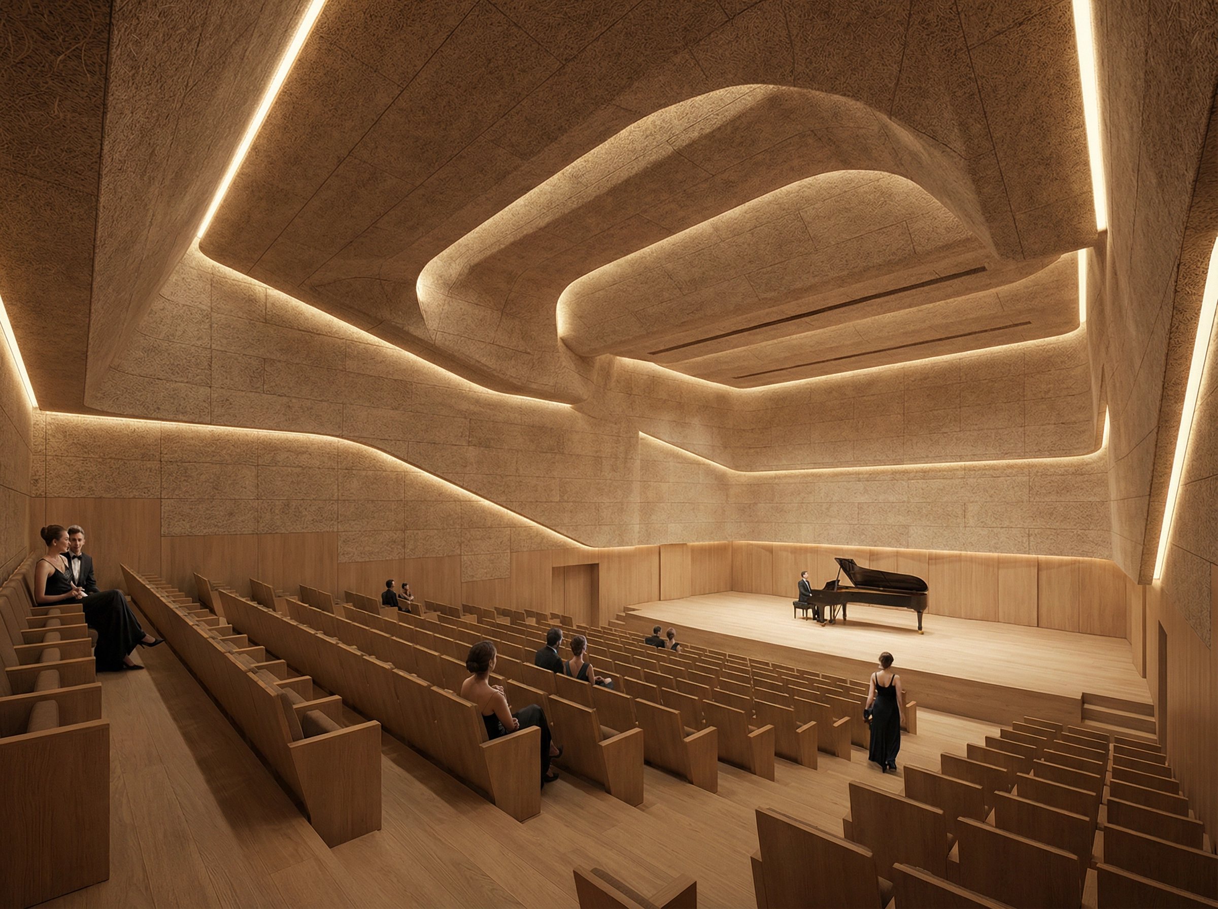 Wood wool acoustic panel